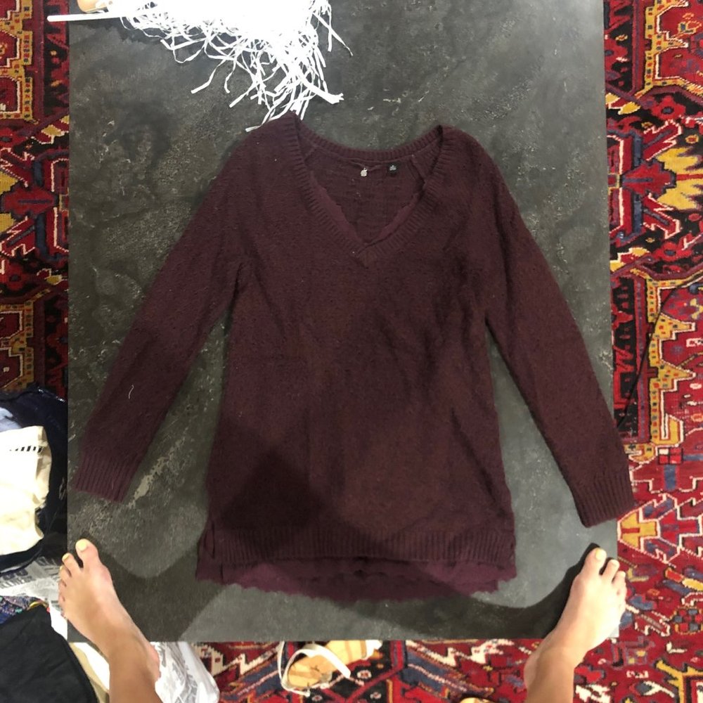 Purple Anthropologie Sweater